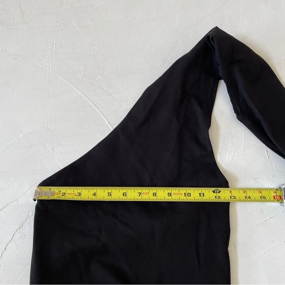 ALIEVA Dasha one shoulder black mini fit dress size S - Picture 7 of 9